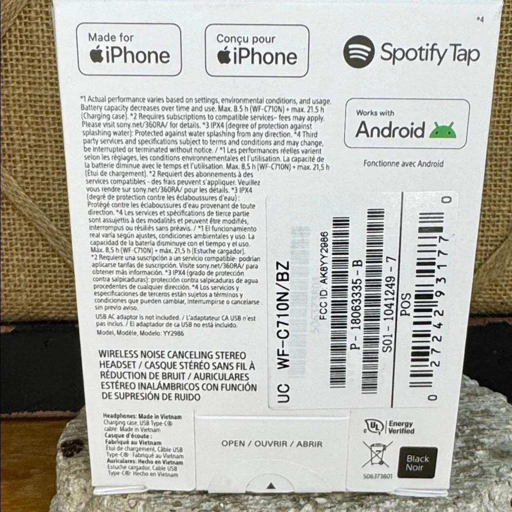 Sony WF-C710N Earbuds in Black Wireless Noise Canceling New in‎ Box